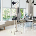 Simple Houseware Standing Coat and Hat Hanger Organizer Rack, 12 Hooks, White