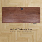 ONBRILL Standing Desk, 55x23.6 Inches Whole-Piece Board Rectangle Stand Up Desk with Solid Wood Desktop and Memory Controller, Adjustable Height from 28-46 Inches for Home & Office, Black Walnut
