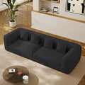 120'' Oversized Sectional Couches for Living Room Boneless Modular Sectional Sofa Plush Chenille Cloud Modular Couch Modern Sectionals with Deep Seat, No Assembly Required, 4 Seater, Black