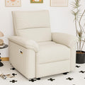 Power Lazy Boy Recliner Chair, Zero Wall Hugger Nursing Recliner for Living Room with USB Port, Lazy Recliners Chair for Adults, Reclining Armchair for Small Space/Bedroom/Apartment (Beige)