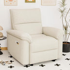 Power Lazy Boy Recliner Chair, Zero Wall Hugger Nursing Recliner for Living Room with USB Port, Lazy Recliners Chair for Adults, Reclining Armchair for Small Space/Bedroom/Apartment (Beige)