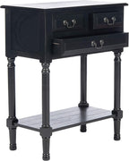 SAFAVIEH Home Collection Primrose Black 3-Drawer Console Table