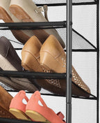 Whitmor 36 Pair Over The Door Shoe Rack, 12 Tier Hanging Shoe Organizer, Heavy Duty Metal & Mesh Shoe Holder, Hanging Shoe Rack for Closet Organizer & Storage, 69" L x 21.7" W x 7.5" H, Gunmetal Gray