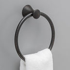 Delta Lahara (1-Pack) Hand Towel Holder Venetian Bronze Towel Racks for Bathroom Wall Round Towel Ring Holder for Bath Towel Hanger for Kitchen, Bathroom Accessories 73846-RB