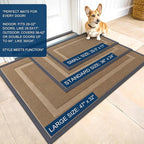 OLANLY Front Door Mat Indoor Outdoor Entrance, Waterproof All-Season, All-Weather Doormat, Sturdy Natural Rubber, Fade Resistant, Low Profile, Easy Clean Patio Porch Entryway Mat, 29.5x17, Light Brown