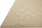 Loloi Leanne Ford Craven Collection CVN-04 Oatmeal/Dove 2'-6" x 7'-6" Runner Rug Checkered, Patterned, Neutral, Hallway, Kitchen, Mudroom, and Bathroom