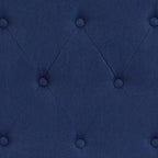 BizChair Tufted Upholstered King Size Headboard in Navy Fabric
