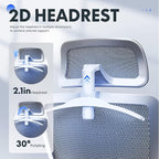FLEXISPOT OC3 Air Ergonomic Office Chair High Back Computer Chair with Adjustable Lumbar Support/Armrest/, Breathable Mesh Seat Cushion Backrest, Chairs for Home Office Gaming Working, Light Gray
