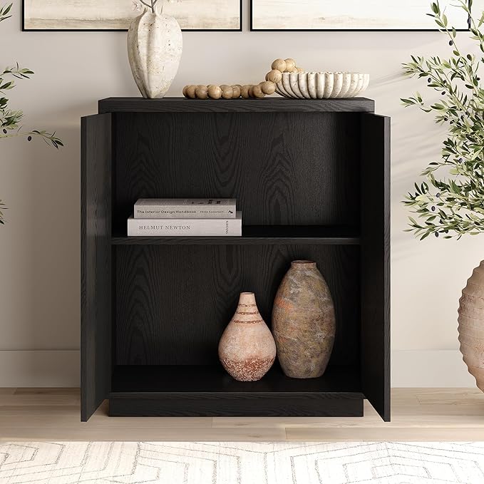 Henn&Hart Alston Accent Cabinet, 28" Wide, Black Grain