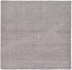Unique Loom Solid Shag Collection Area Rug (8' Square, Cloud Gray)