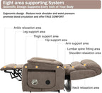 Power Lift Recliner Chair for Adults Elderly Lay Flat Velvet Recliners with Massage Heating, Extended Footrest, Wireless Charging Device, USB Ports, Cup Holder, Lumbar Pillow