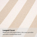 Outdoor Cushion Set for Patio Furniture Deep Seat Chair Cushions Sofa Chair Pad, 24.4x23.6 Inch, Khaki Stripe