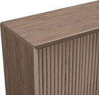 Henn&Hart 56'' Wooden Rectangular Fluted Console Table Entryway Table, Sofa Table for Entryway, Living Room, Couch, Hallway, or Office, Antiqued Gray Oak