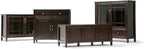 SIMPLIHOME Connaught SOLID WOOD 40 Inch Wide Traditional Entryway Storage Cabinet in Dark Chestnut Brown, For the Living Room, Entryway and Family Room