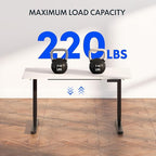 FLEXISPOT E6 3 Stages Dual Motor Electric Standing Desk 48x24 Inch Whole-Piece Board Height Adjustable Desk Electric Sit Stand Desk(Black Frame + White Desktop, 2 Packages)