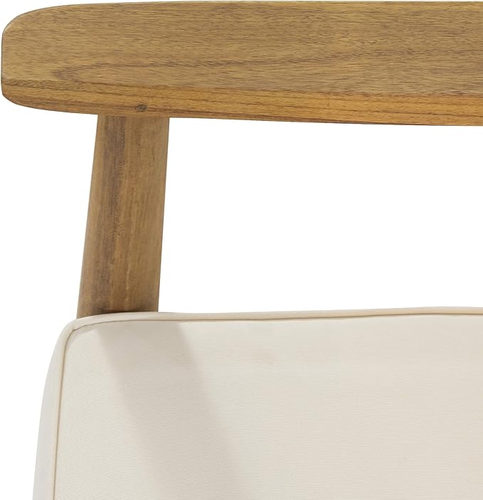 Christopher Knight Home Felix Outdoor Acacia Wood Club Chair (Set of 2), Teak Finish, Beige