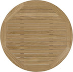 Modway Marina Premium Grade A Teak Wood 3-Piece Outdoor Patio Furniture Set in Natural Navy