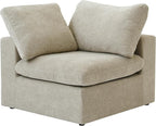 Cloud Modular Sectional Sofa for Livingroom,Large Down Filled Comfort Corner Sectional Sofa Couch Wide Deep Seat Convertible Couches for Office Apartment,V Shaped,Khaki