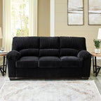 Signature Design by Ashley SimpleJoy Modern Sofa for Living Room, Black