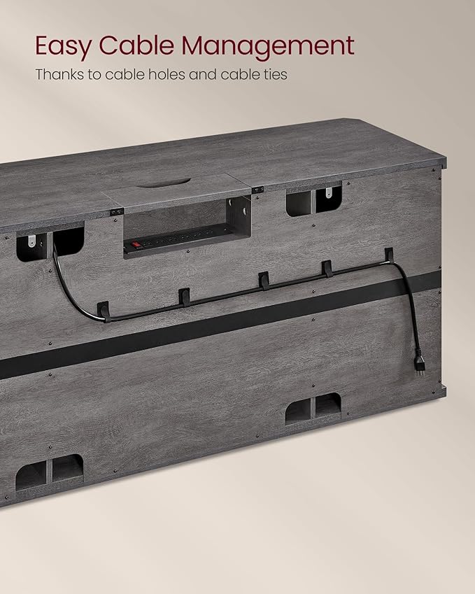 VASAGLE TV Stand for TVs up to 65 Inches, Farmhouse Entertainment Center with Sliding Barn Doors, TV Console Table for Living Room, Misty Gray ULTV324G68