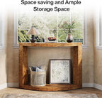 Tribesigns 2-Tier Console Table for Living Room, 47.24" Modern Entryway Table for Foyer, Hallway, Brown