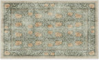 RUGGABLE x Morris & Co Washable Area Rug – Pimpernel Vintage Green 3x5, Stain-Resistant, Non-Slip – Small Machine Washable Rugs for Living Room, Bedroom, Hallway, Entryway & Office–with Cushioned Pad
