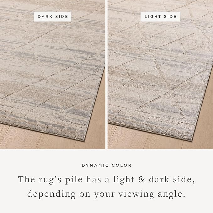 Loloi Amber Lewis Monty Collection MOT-02 Ivory/Natural 4'-0" x 6'-0", .50" Pile Height, Accent Rug