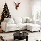 Youmumeub 79''Sectional Couch Couches for Living Room - L-Shaped 4-Seater Deep Sectional Sofa,Removable Covers,Suitable for The Living Room, Apartment or Office-Beige