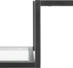Crosley Furniture Sloane Sofa Console Table with Storage Shelves for Hall, Entryway, or Living Room, Matte Black