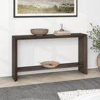 Henn&Hart 55'' Wooden Rectangular Console Table Entryway Table, Sofa Table with Wooden Storage Shelf for Entryway, Living Room, Couch, Hallway, or Office, Alder Brown