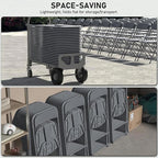 SEALAMB Plastic Folding Chairs 30 Pack, Gray Commercial Portable Indoor/Outdoor Chairs for Home Office, Wedding, Events Parties with Steel Frame, 350lbs Capacity (Gray-Plastic, 30 Pack)