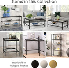 Henn&Hart 45" Wide Rectangular Rectangular Coffee Table in Blackened Bronze, Modern Rectangular Coffee Tables for living room, studio apartment essentials