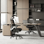 COLAMY Ergonomic Office Chair with Footrest, High Back Mesh Desk Chair with Adjustable Lumbar Support, 3D Armrests, Headrest, Recline Function, Rolling Swivel Task Chair for Home Office (Graphite)