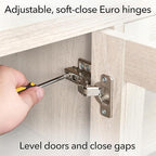 Henn&Hart 28" Fluted Wooden Accent Cabinet, Modern Ribbed Sideboard Buffet Cabinet with 2 Doors and an Adjustable Shelf for Living Room, Dining Room, Bedroom or Entryway, Alder White