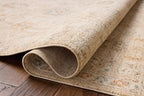 Loloi Chris Loves Julia Palma Collection PLM-11 Natural/Multi 2'-7" x 12'-0" Fringe Runner Rug Vintage Style Boho Living Room Bedroom Carpet