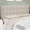 ALISH Velvet Tufted Headboard with Adjustable Height and Width, Foldable Upholstered Headboard with Metal Legs for King Size Metal and Wood Bed Frame (Beige, King)