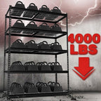 WORKPRO 5-Tier Metal Shelving Unit, 48”W x 24”D x 72”H, Heavy Duty Adjustable Storage Rack, 4000 lbs Load Capacity (Total), for Garage, Basement, Warehouse, 10 Pack