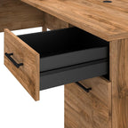 Bush Furniture 60-inch Home Office Desk with Drawers, Large Computer Table with Storage, Transitional Style, Somerset Collection, Fresh Walnut