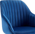 Zouron Mid Century Modern Swivel Accent Chair with Gold Metal Legs, Upholstered Swivel Chair No Wheels, Side Accent Arm Chair Vanity Chair for Small Space Home Office Living Room Bedroom, Dark Blue