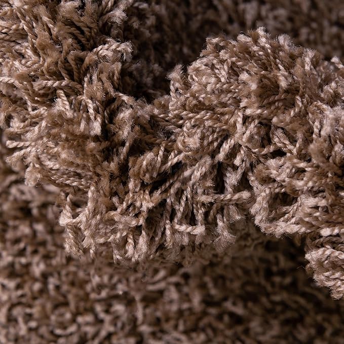 Unique Loom Solid Shag Collection Area Rug (2' 7" x 10' Runner, Sandy Brown)