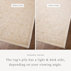Loloi Chris Loves Julia Palma Collection PLM-01 Ivory/Sand 3'-6" x 5'-6" Fringe Accent Rug Vintage Style Boho Living Room Bedroom Carpet
