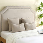 FUTEI Pack of 2 Oatmeal Decorative Throw Pillow Covers 12x20 Inch Soft Cozy Solid Boucle Textured Lumbar Pillow Cases,Modern Home Decor for Couch Bed Living Room