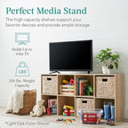 Best Choice Products 8-Cube Storage Organizer, 11in Shelf Opening, Bookcase, Display Shelf, Customizable w/ 3 Removable Back Panels – Greige