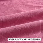 FUTEI Hot Pink Velvet Throw Pillow Covers 12x20 Inch Set of 2,Soft Embossed Leaf-Relief Textured Lumbar Pillow Cases,Natural Home Decor for Couch Living Room