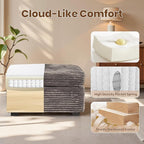 32.7'' Ottoman for Modular Sectional Sofa, Deep Seat Upholstered Footstool for Sofas Set, L/U/V Shaped Plush Corduroy Cloud Couch for Living Room Apartment, Grey