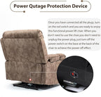 27in Extra Wide Power Lift Recliner Chair for Big Tall with Extended Footrest Heat Massage, Oversized Electric Lift Recliner Chairs for Adults Elderly Seniors, Arm Storage & Cup Holders