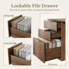 63 Inches L Shaped Standing Desk, Executive Standing Desk with Drawers and File Cabinet, AC/USB, 1.18" Whole-Piece Desktop, Multi-sized Storage Cubby, Privacy Panel, Fluted Computer Desk, Black Walnut