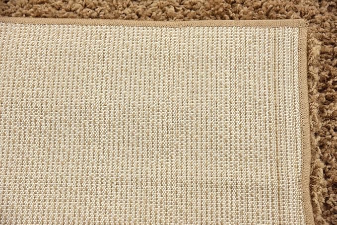 Unique Loom Solid Shag Collection Area Rug (2' 7" x 10' Runner, Sandy Brown)