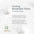 EPITEX Silverluxe King Size Mattress, 8 Inch Gel Memory Foam, Pocket Spring, Medium Firm, Gray
