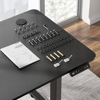Standing Desk Home Office Desk, 48 x 24 Inches, Electric Height Adjustable Ergonomic Rising Computer Table, 4 * 2ft, Black Desk
